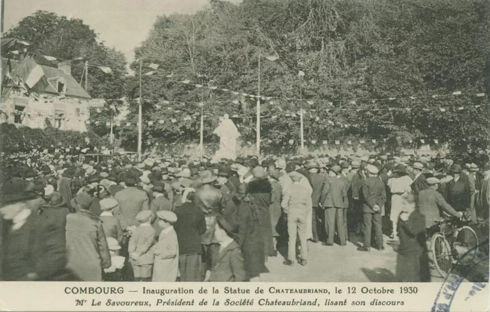 Hôtel du Château Combourg - inauguration place Chateaubriand 1930
