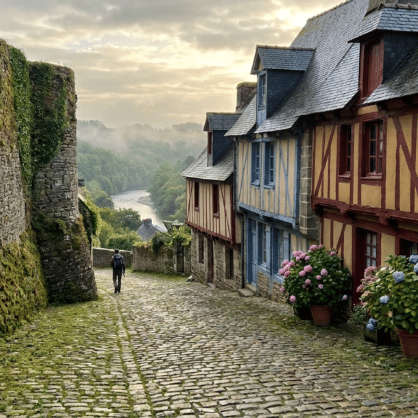 Château médiéval de Fougères et ses tours massives dominant la vallée de la Nançon, forteresse emblématique de Bretagne